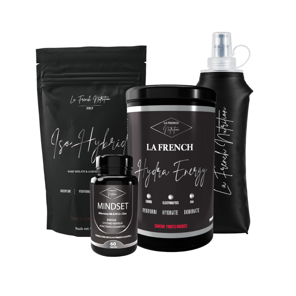 Pack HYROX – Hydra Energy, ISO Hybrid, Crème d’avoine & Mindset